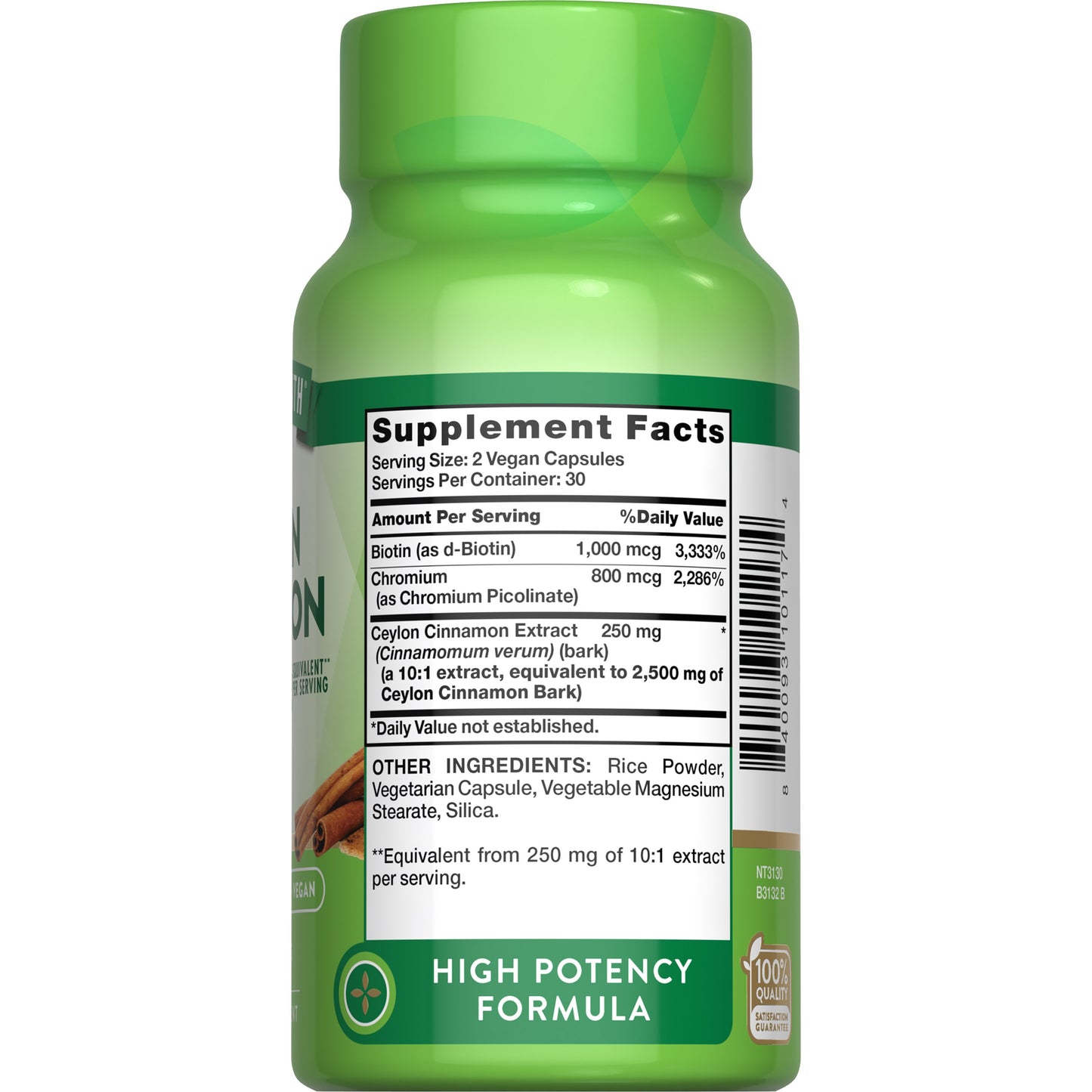 Nature's Truth Super Cinnamon 1500 mg Quick Release Capsules