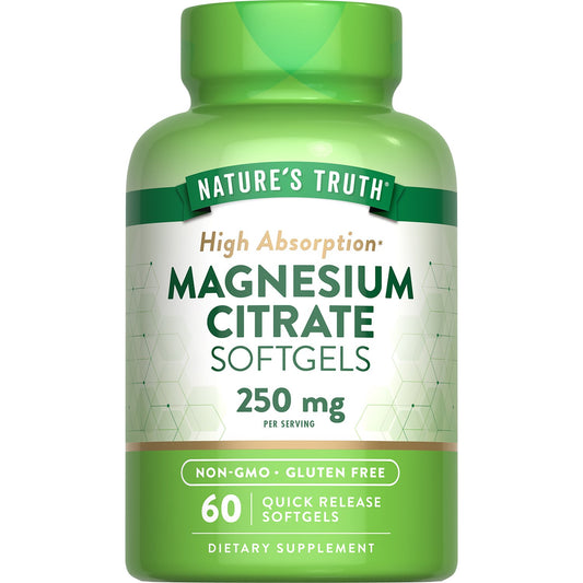 Nature's Truth Magnesium Citrate 250mg Quick-Release Softgels