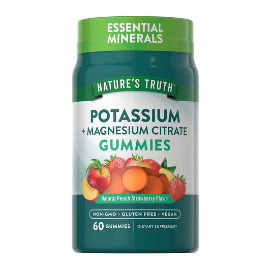 Nature's Truth Potassium + Magnesium Citrate Gummies - Peach Strawberry