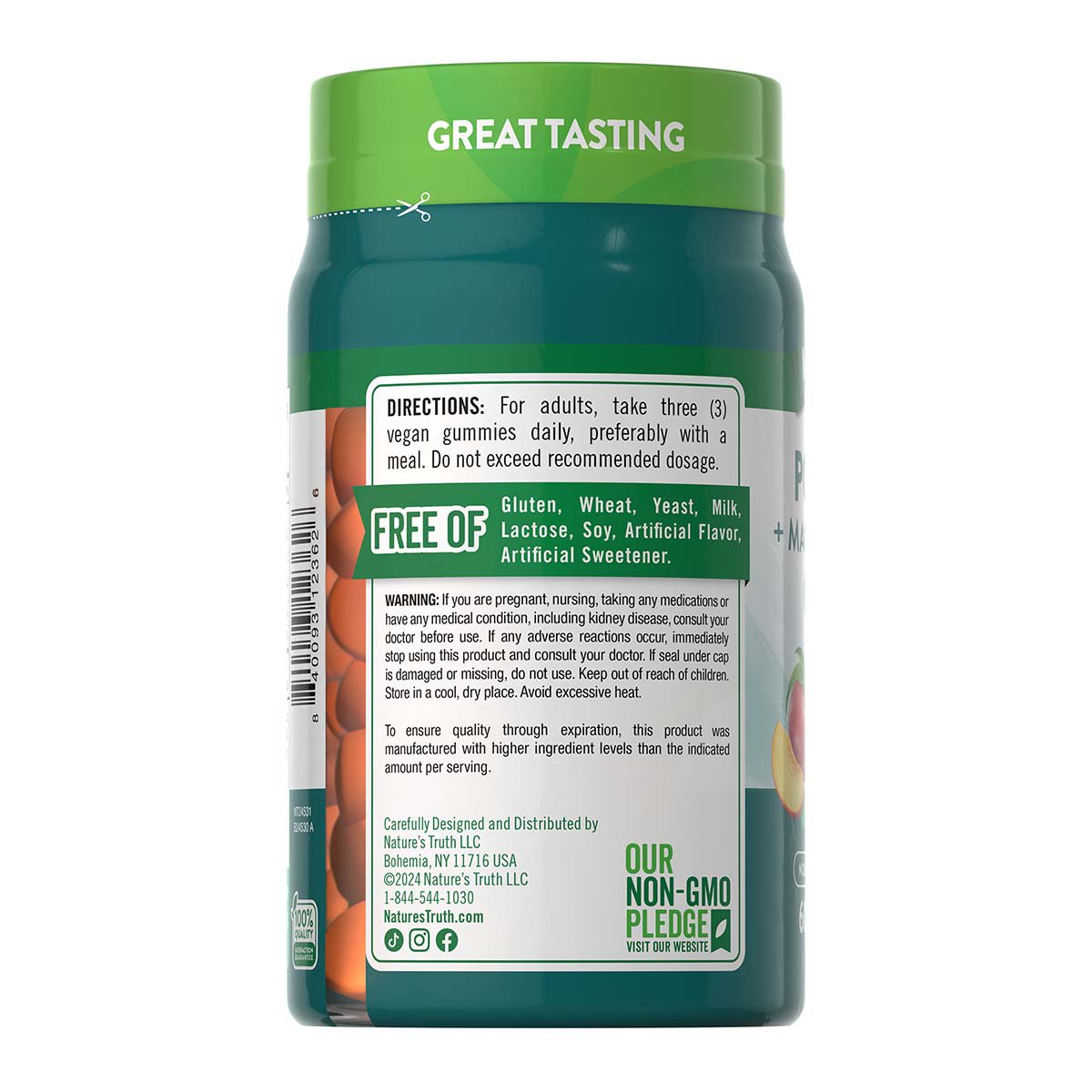Nature's Truth Potassium + Magnesium Citrate Gummies - Peach Strawberry
