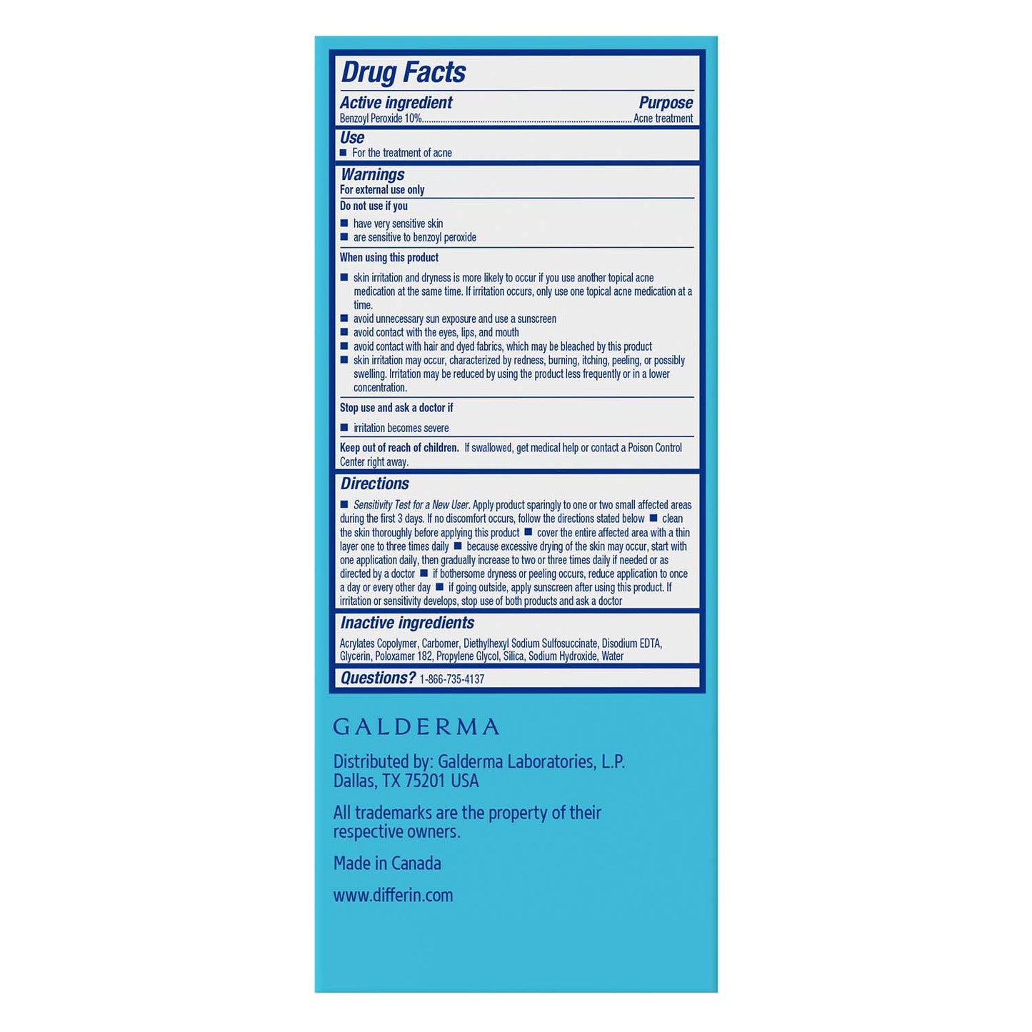 Differin Acne Benzoyl Peroxide Spot Treatment