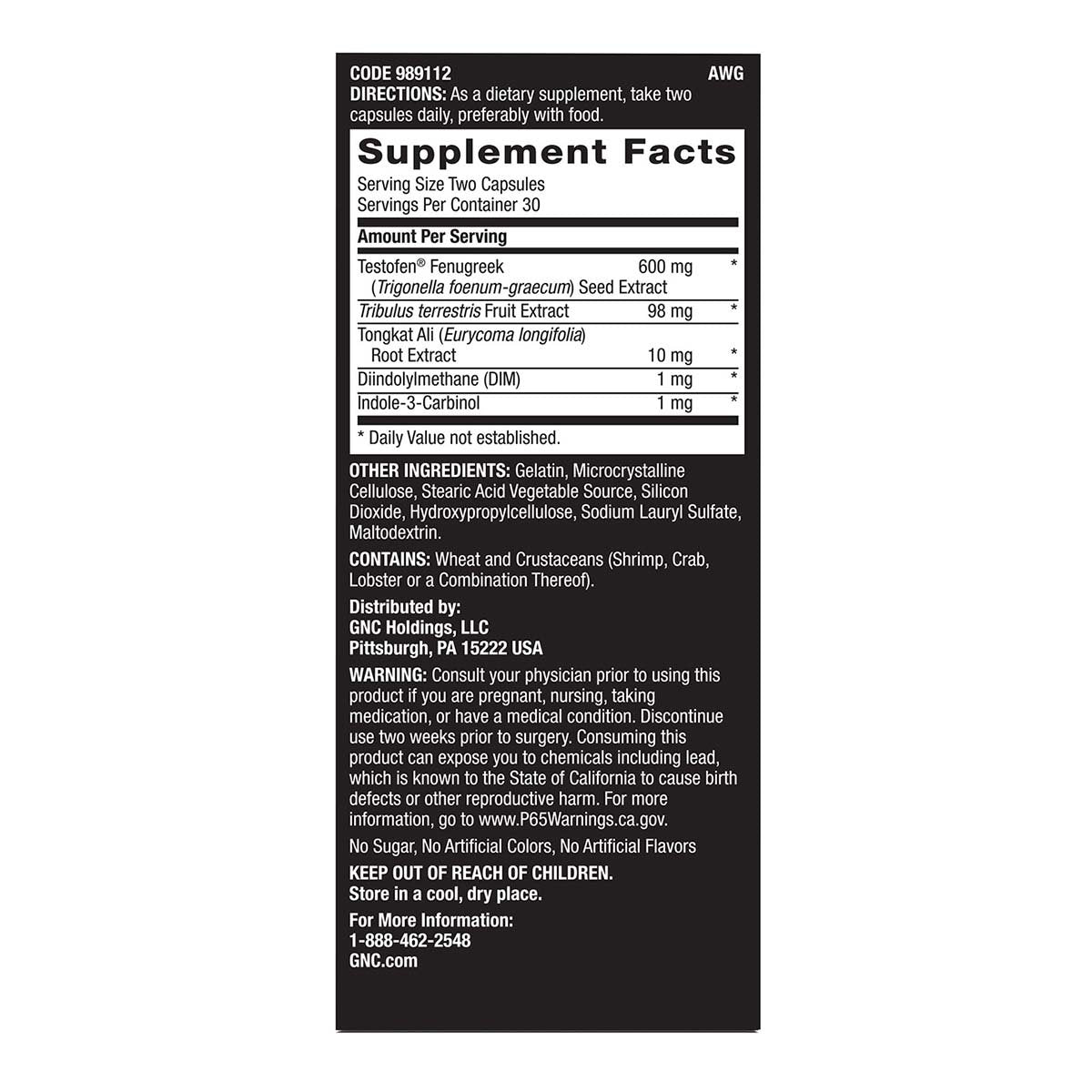 GNC Men's Advanced Testosterone Capsules