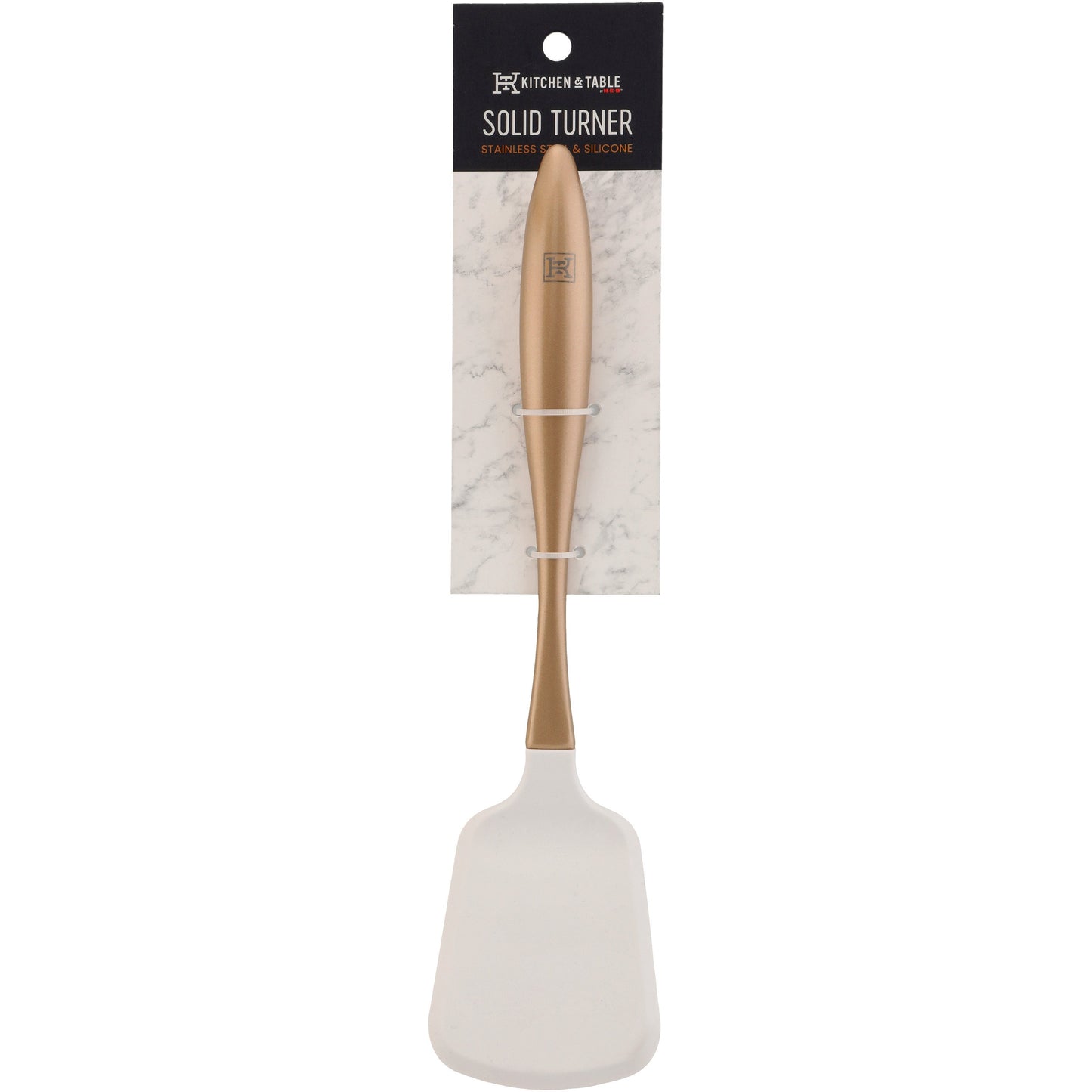 Kitchen & Table by H-E-B Stainless Steel & Silicone Solid Turner - Gold