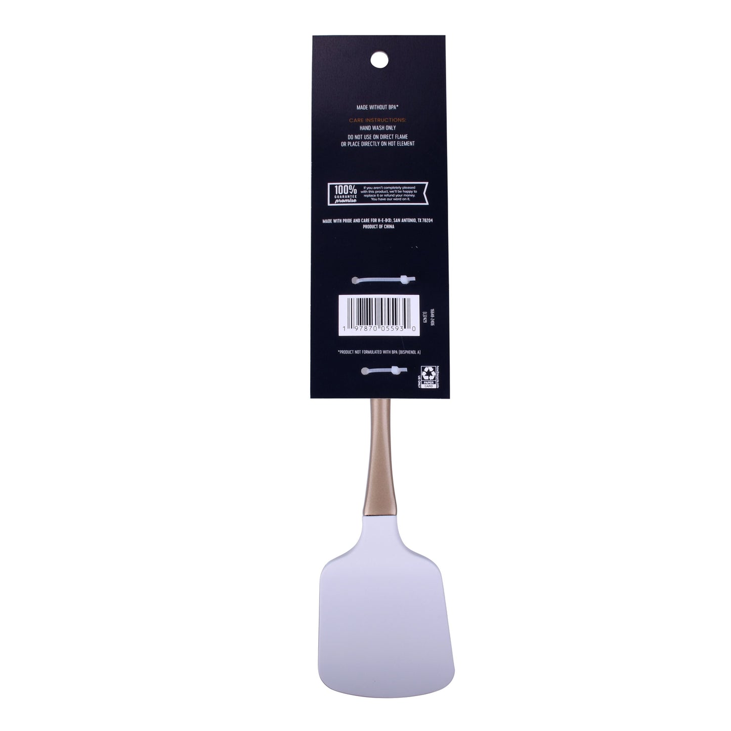 Kitchen & Table by H-E-B Stainless Steel & Silicone Solid Turner - Gold