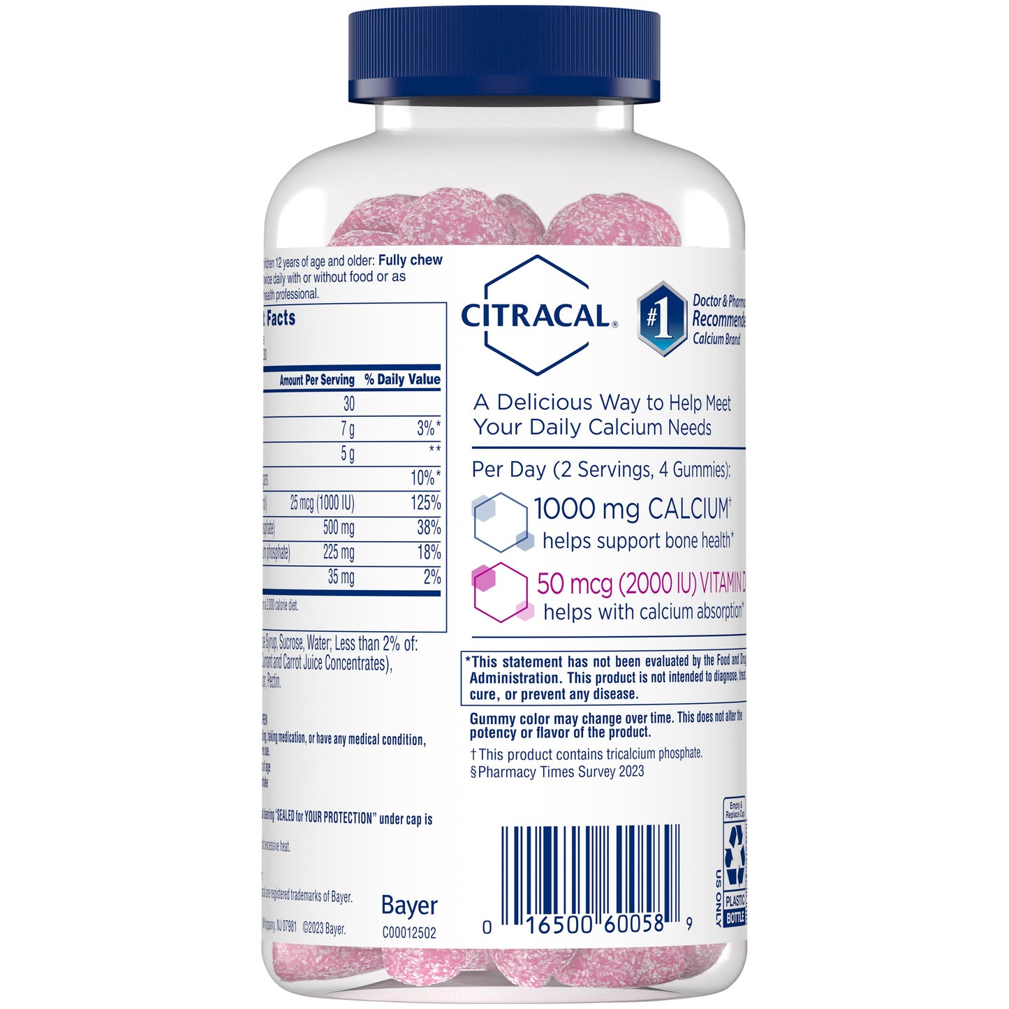 Citracal Calcium Supplement Gummies - Raspberry