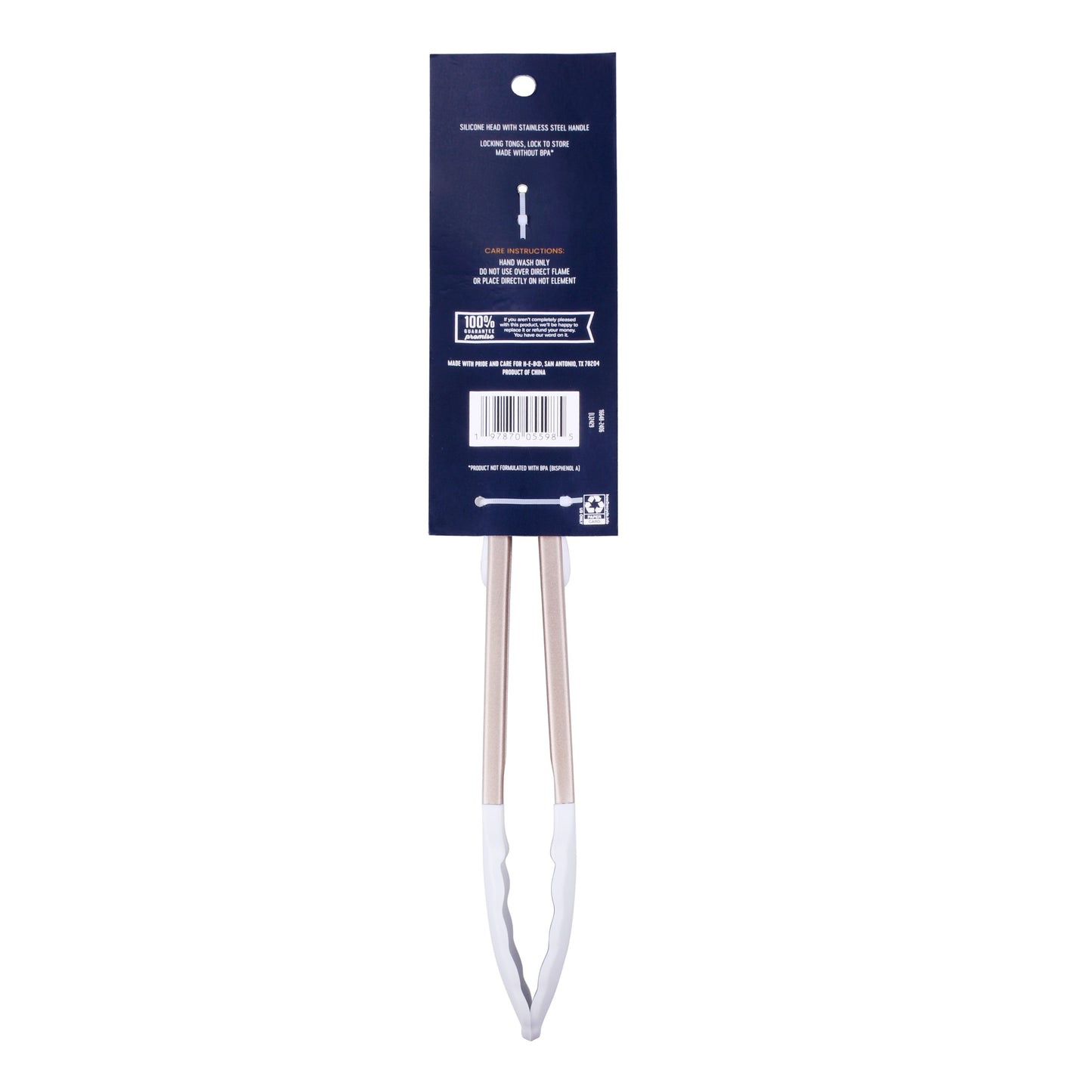 Kitchen & Table by H-E-B Silicone Tongs - Gold
