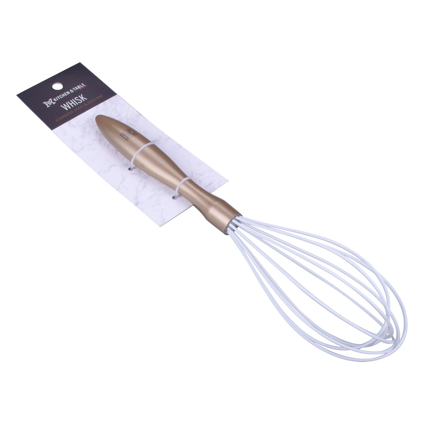 Kitchen & Table by H-E-B Stainless Steel & Silicone Whisk - Gold