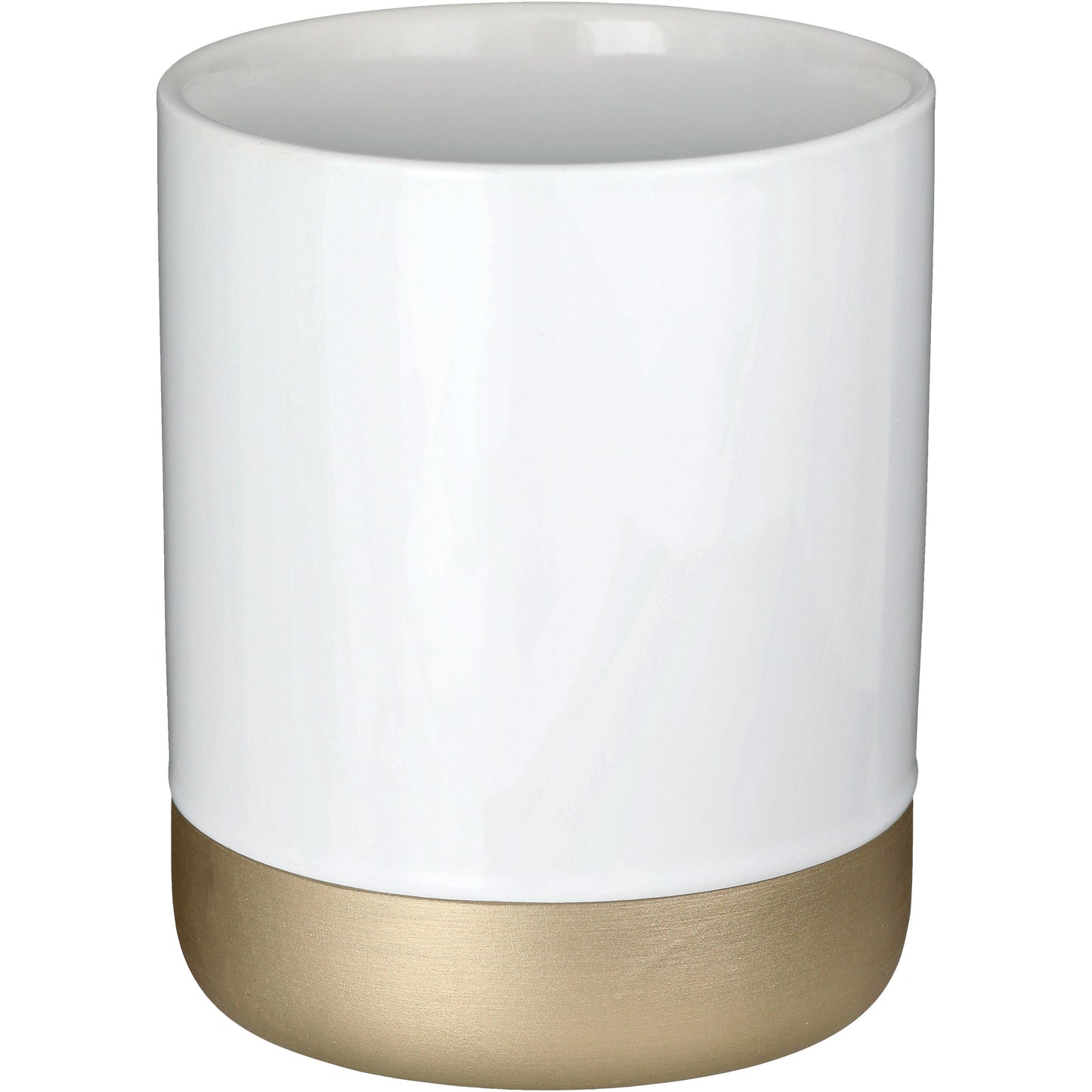 Kitchen & Table by H-E-B White & Gold Ceramic Crock