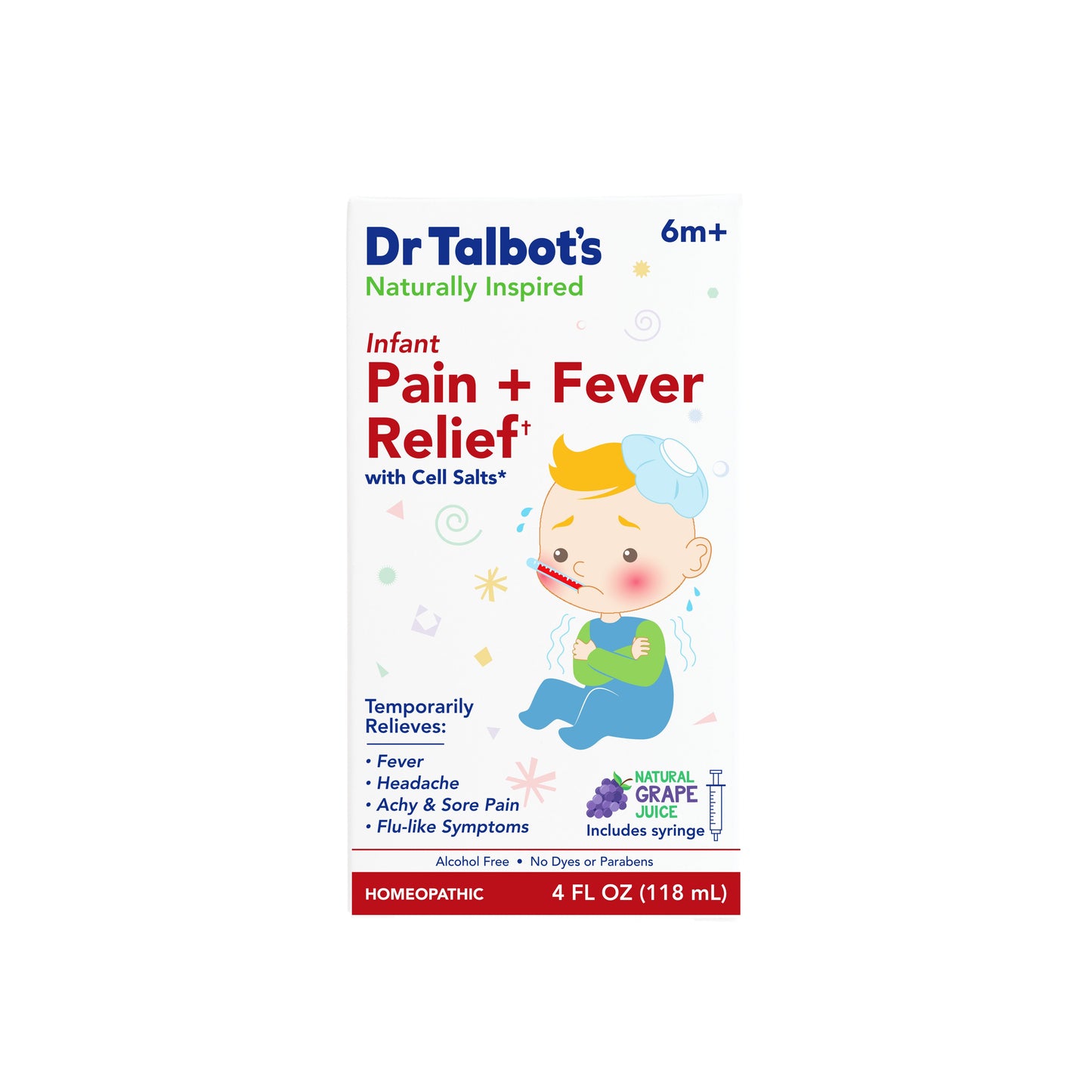 Dr. Talbot's Infant Pain + Fever Relief Liquid - Natural Grape Juice
