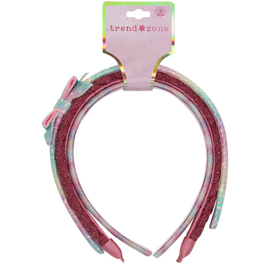 Trend Zone Trio Assorted Glitter Headbands