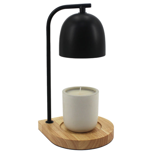 Haven + Key Candle Warmer - Black with Wood Base