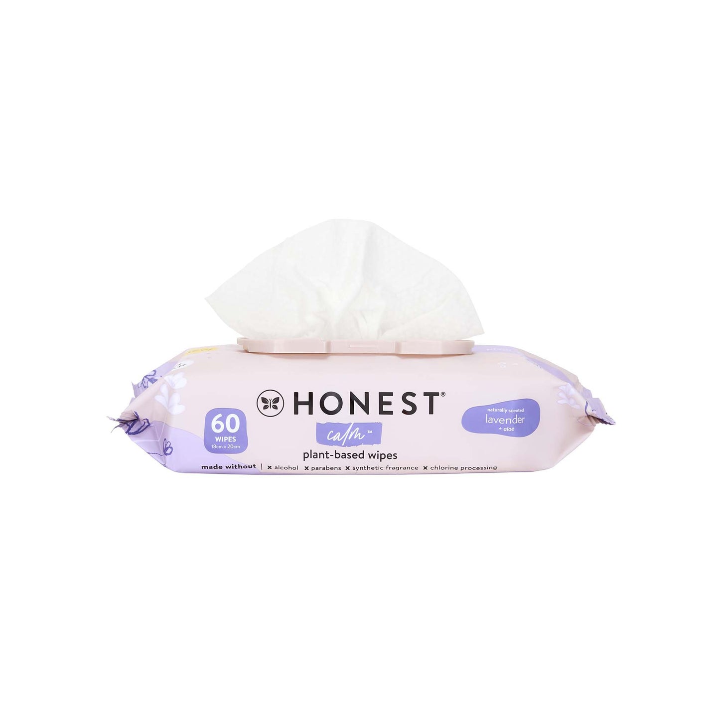 The Honest Company Calm Plant-Based Wipes - Lavender