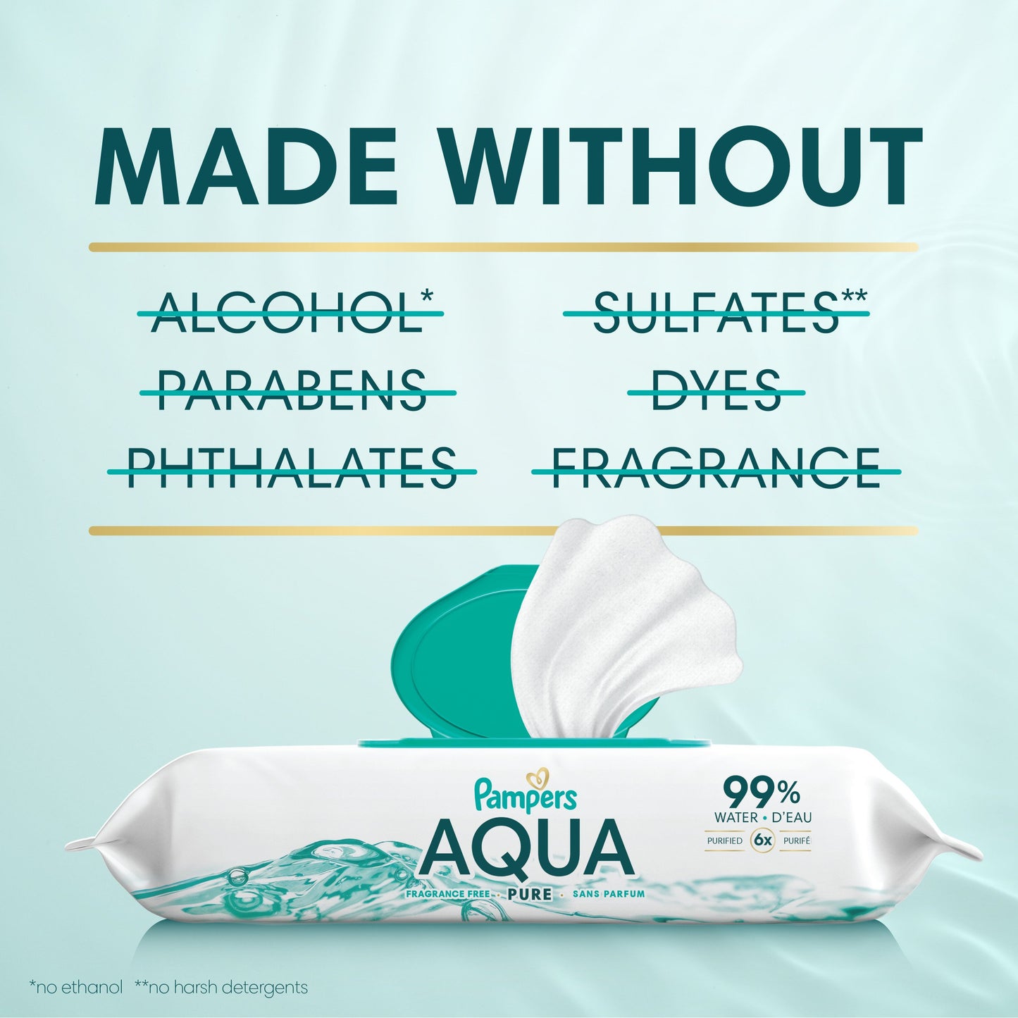 Pampers Aqua Pure Baby Wipes 12 pk