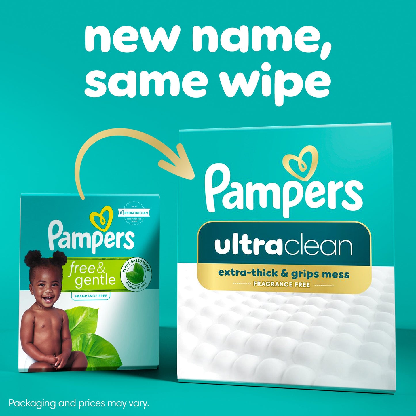 Pampers Free & Gentle Baby Wipes 8 pk