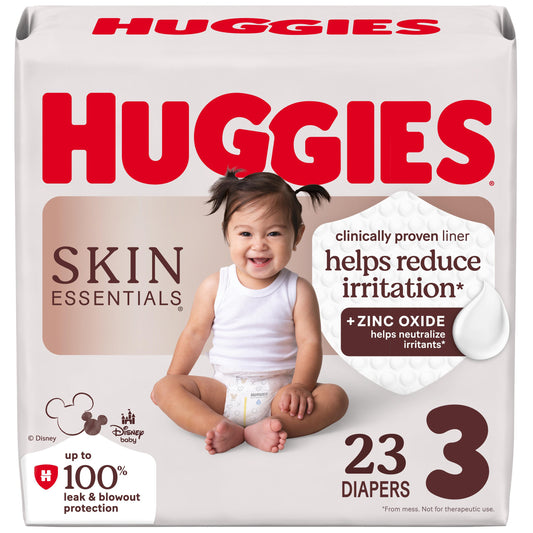 Huggies Skin Essentials Baby Diapers, Size 3 (16-28 lbs)