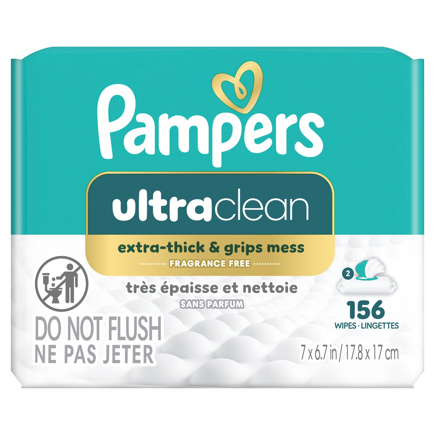 Pampers Free & Gentle Plant Based Baby Wipes 2 pk