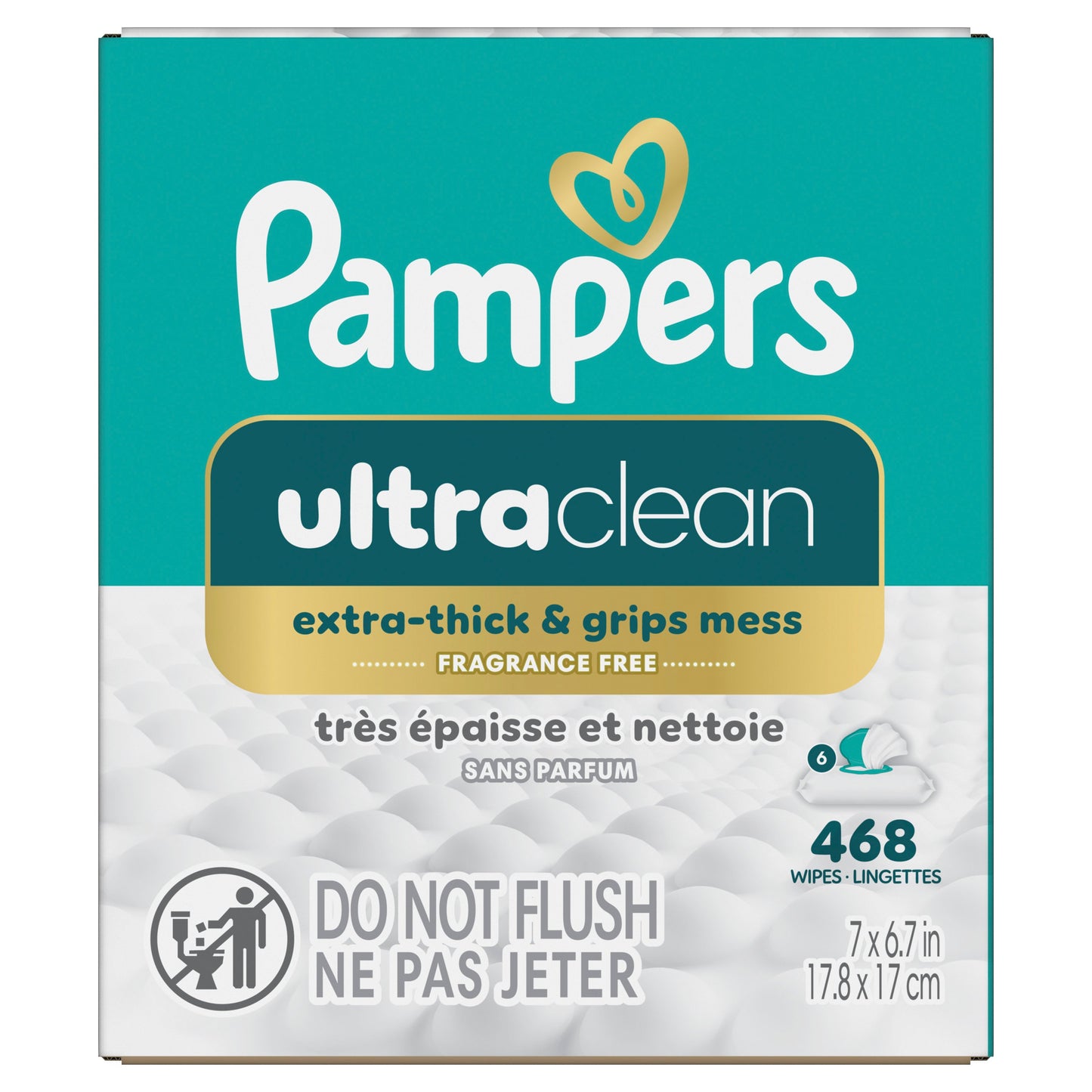 Pampers Free & Gentle Plant Based Baby Wipes 6 pk