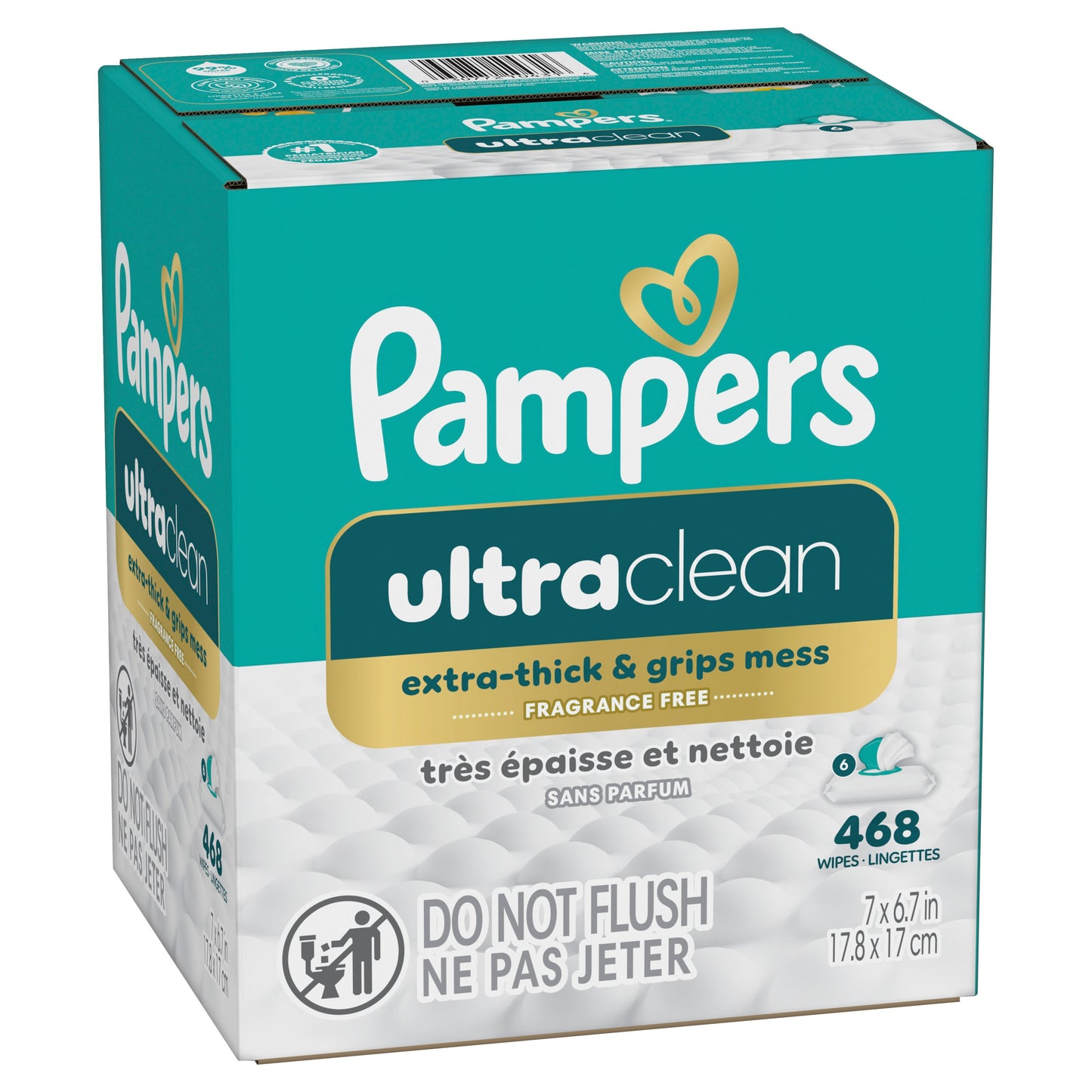 Pampers Free & Gentle Plant Based Baby Wipes 6 pk