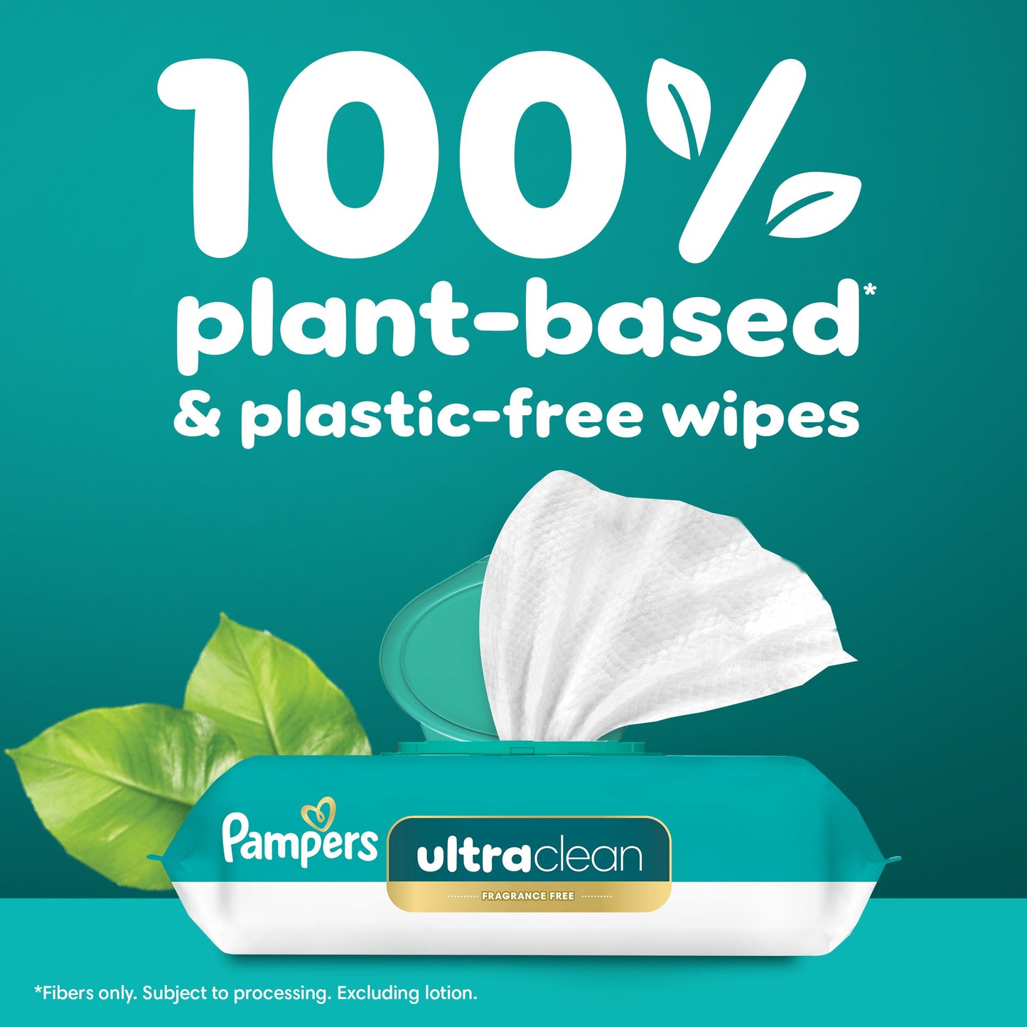 Pampers Free & Gentle Plant Based Baby Wipes 6 pk