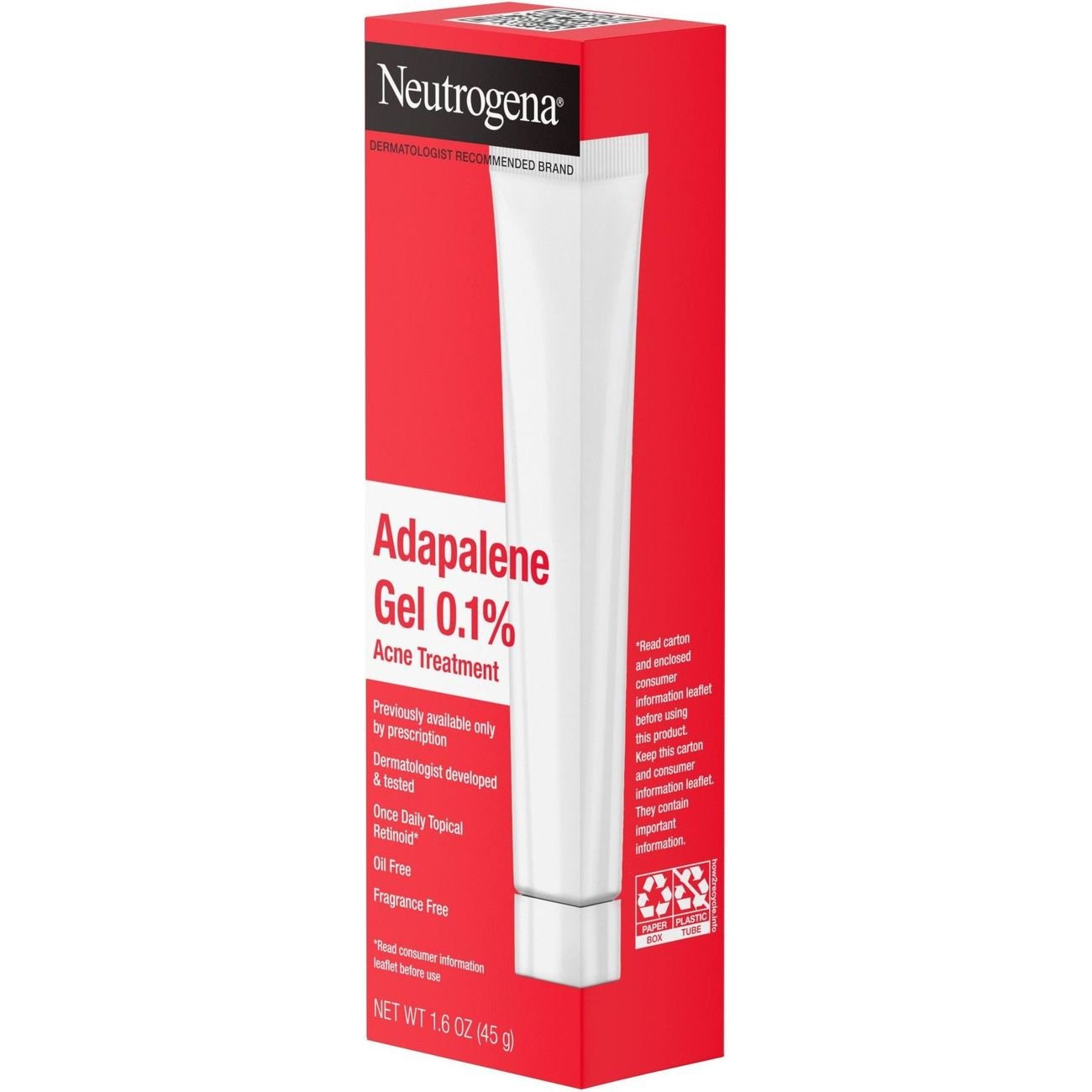 Neutrogena Adapalene Gel Acne Treatment with 0.1% Adapalene
