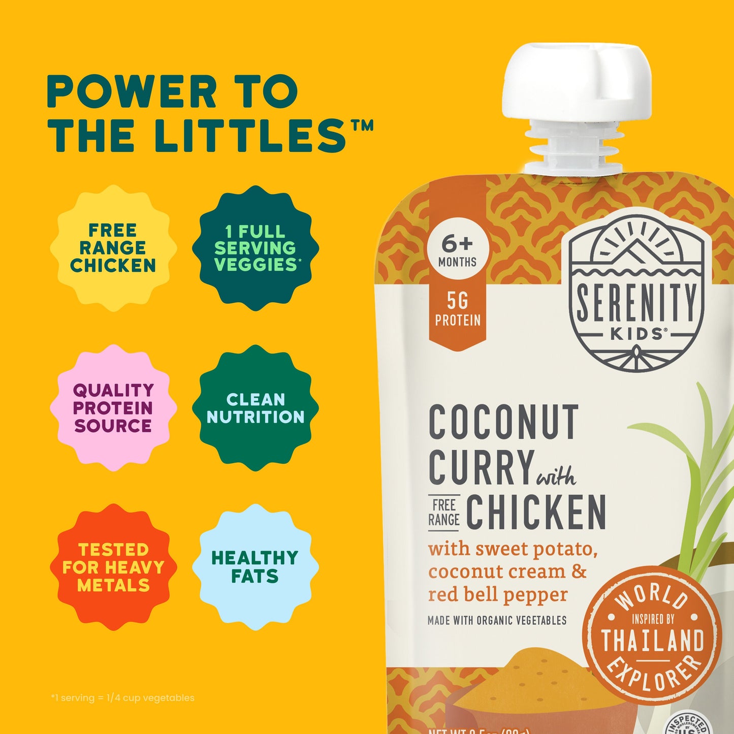 Serenity Kids Baby Food Pouch - Coconut Curry with Free Range Chicken