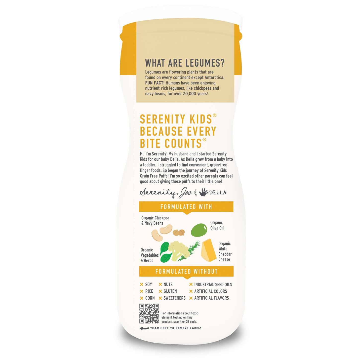 Serenity Kids Cheddar & Cauliflower Spinach Grain Free Puffs