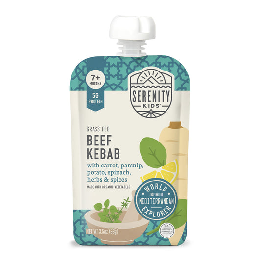 Serenity Kids Baby Food Pouch - Grass Fed Beef Kebab