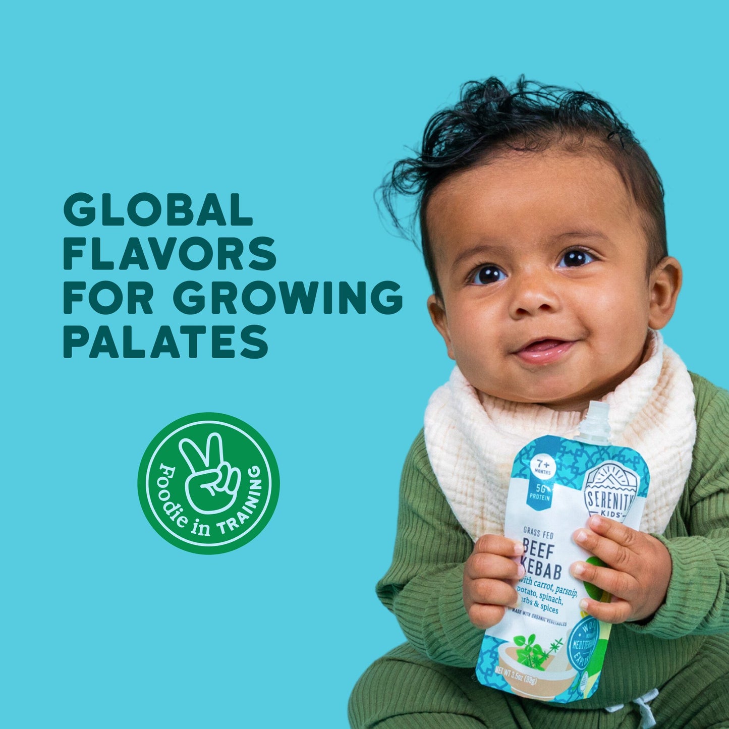 Serenity Kids Baby Food Pouch - Grass Fed Beef Kebab