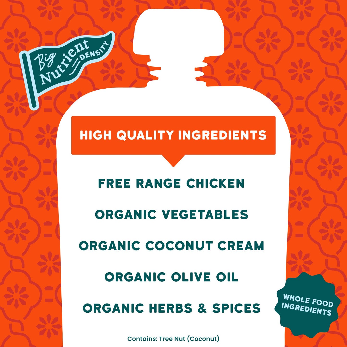 Serenity Kids Baby Food Pouch - Free Range Chicken Tikka Masala