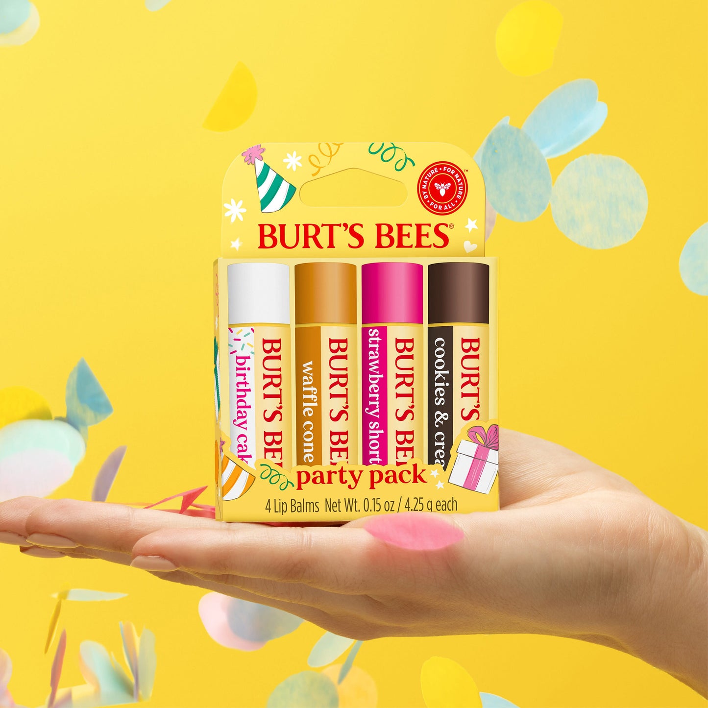 Burt's Bees Moisturizing Lip Balm Pack - Party Pack Gift Set