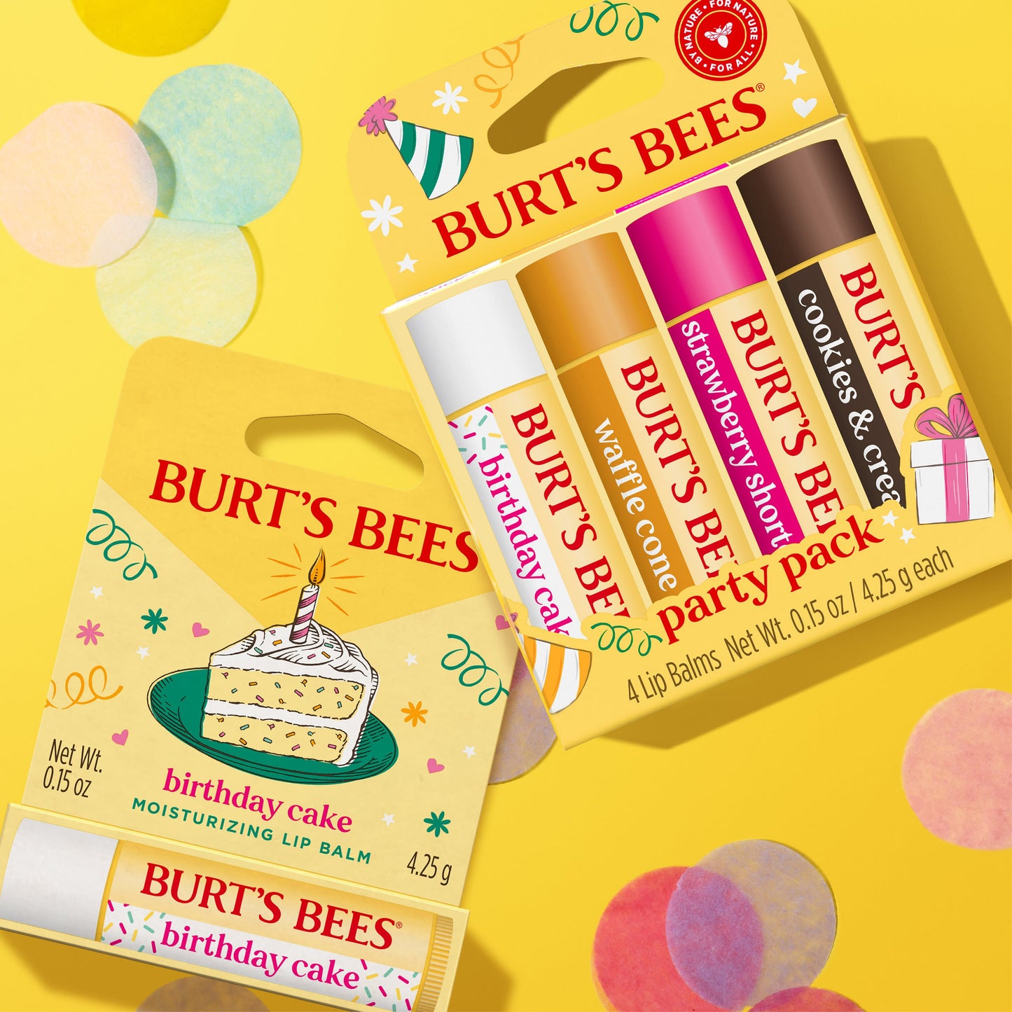 Burt's Bees Moisturizing Lip Balm Pack - Party Pack Gift Set