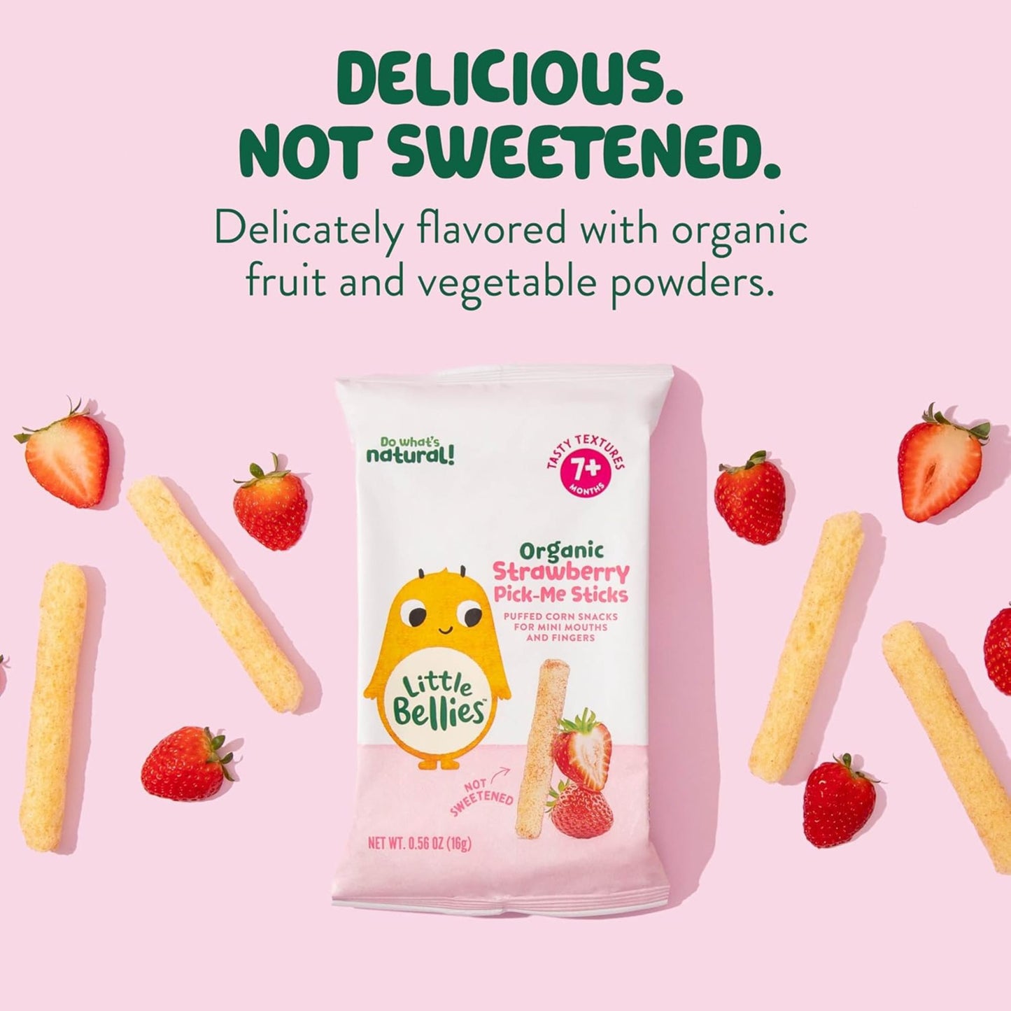 Little Bellies Organic Strawberry Pick-Me Sticks