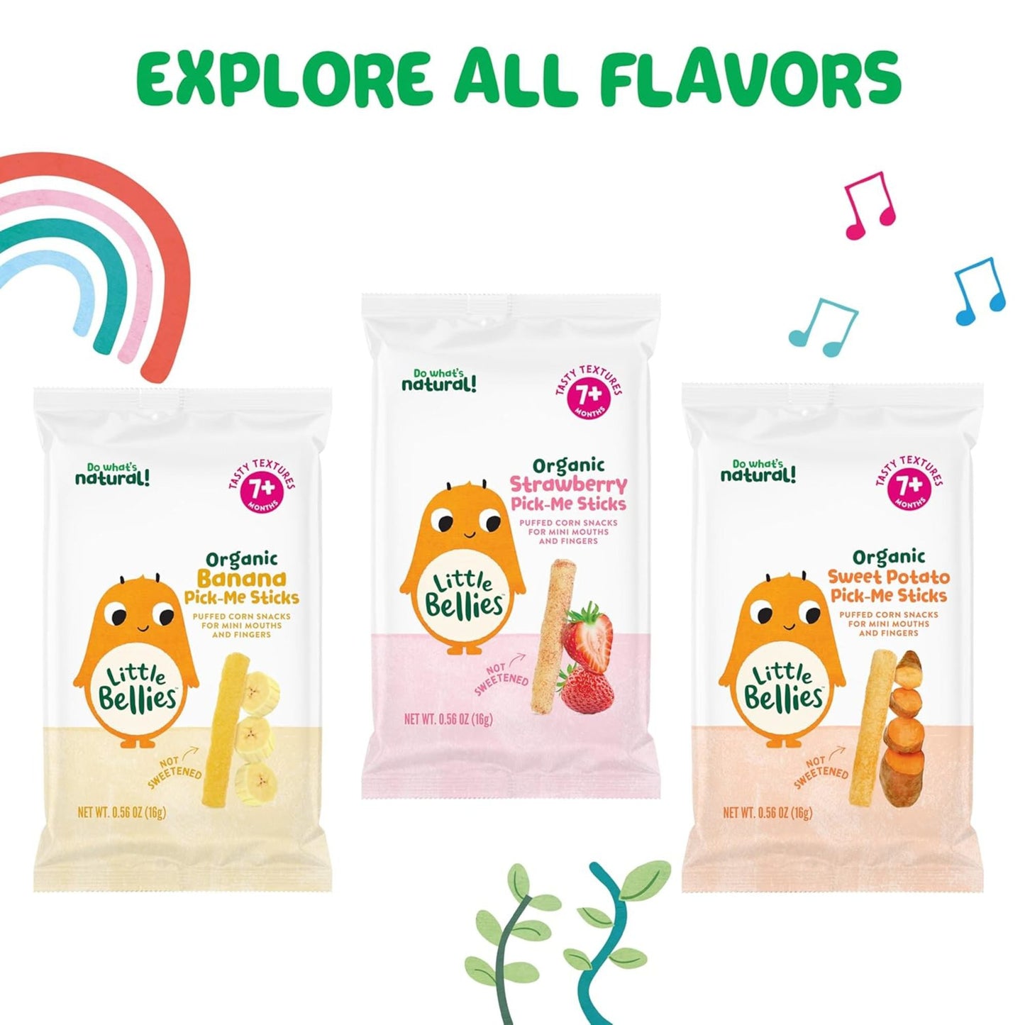 Little Bellies Organic Strawberry Pick-Me Sticks