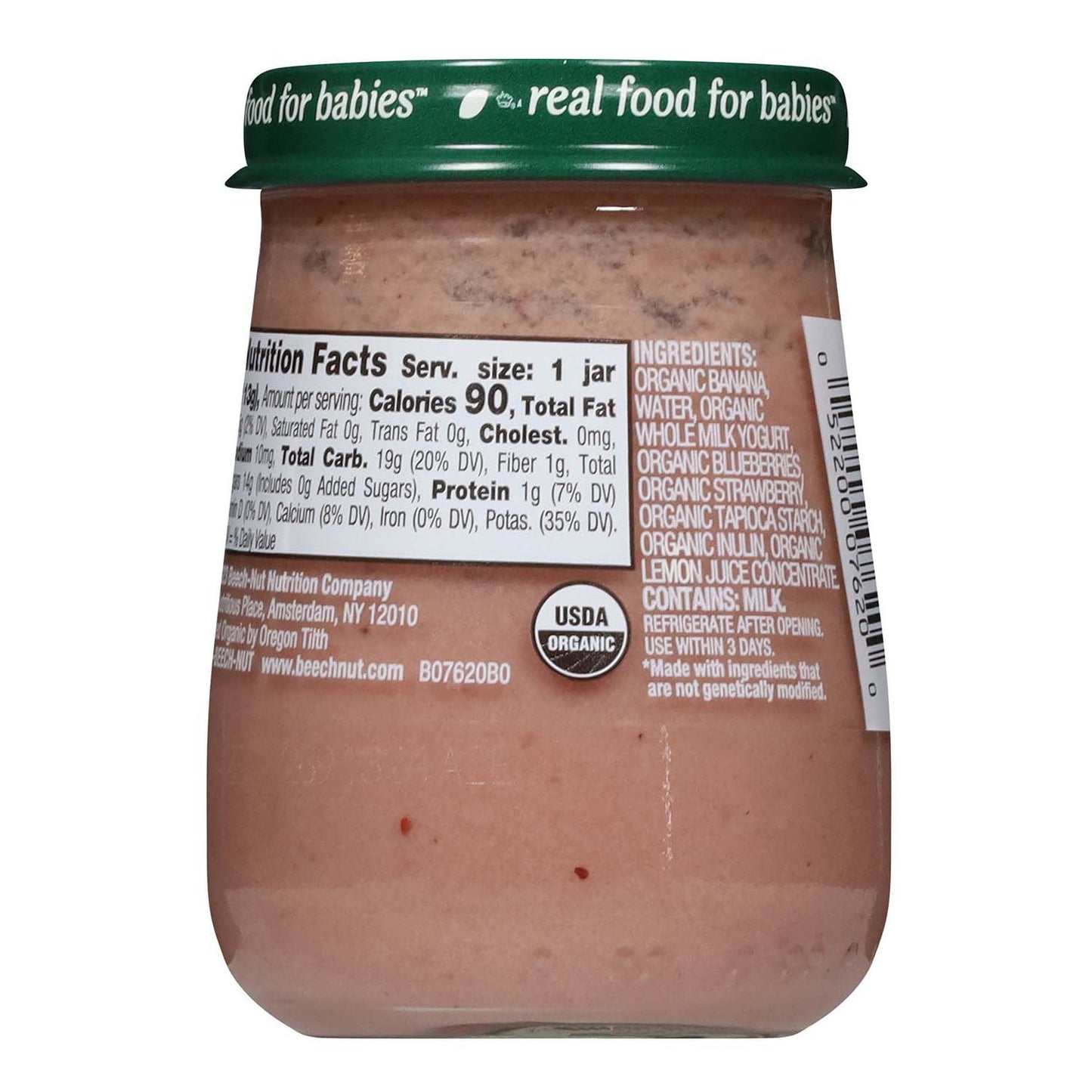 Beech-Nut Organics Stage 2 with Prebiotics Baby Food - Banana Berry