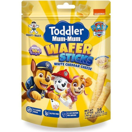 Toddler Mum-mum Paw Patrol Wafer Sticks - White Cheddar Cheese