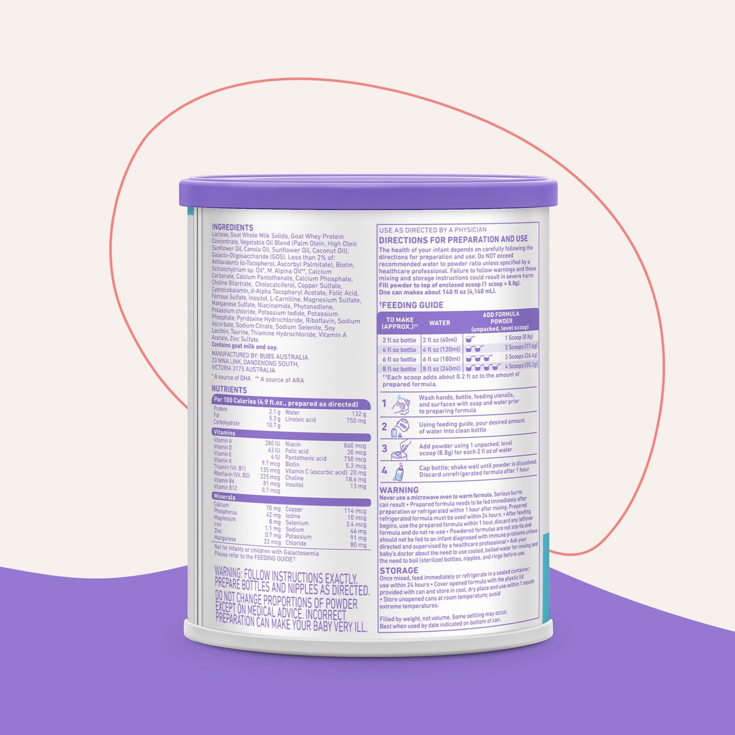 Bubs Goat Milk-Based Powder Infant Formula
