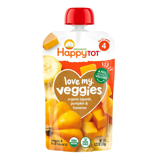 Happy Tot Organics Love My Veggies Pouch - Squash, Pumpkin & Bananas