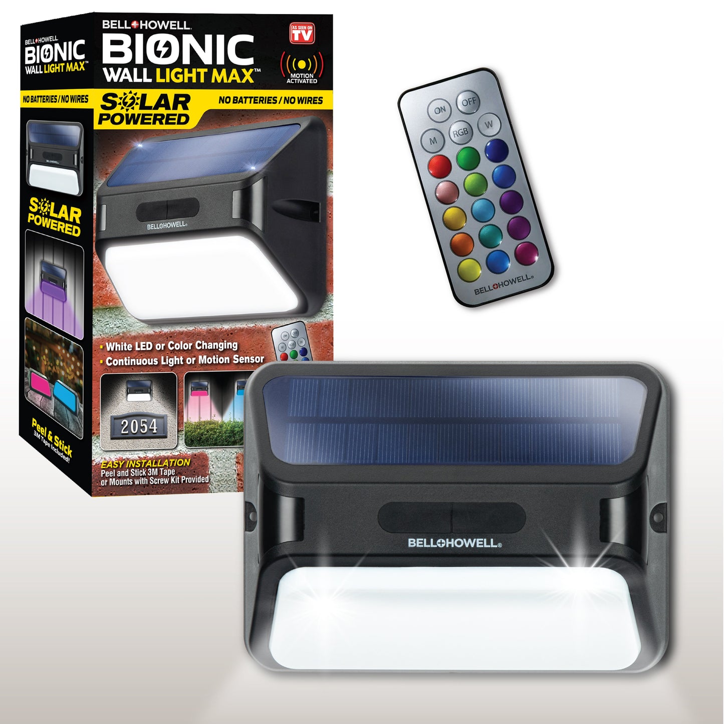 Bell & Howell Bionic Solar Powered Wall Light Max