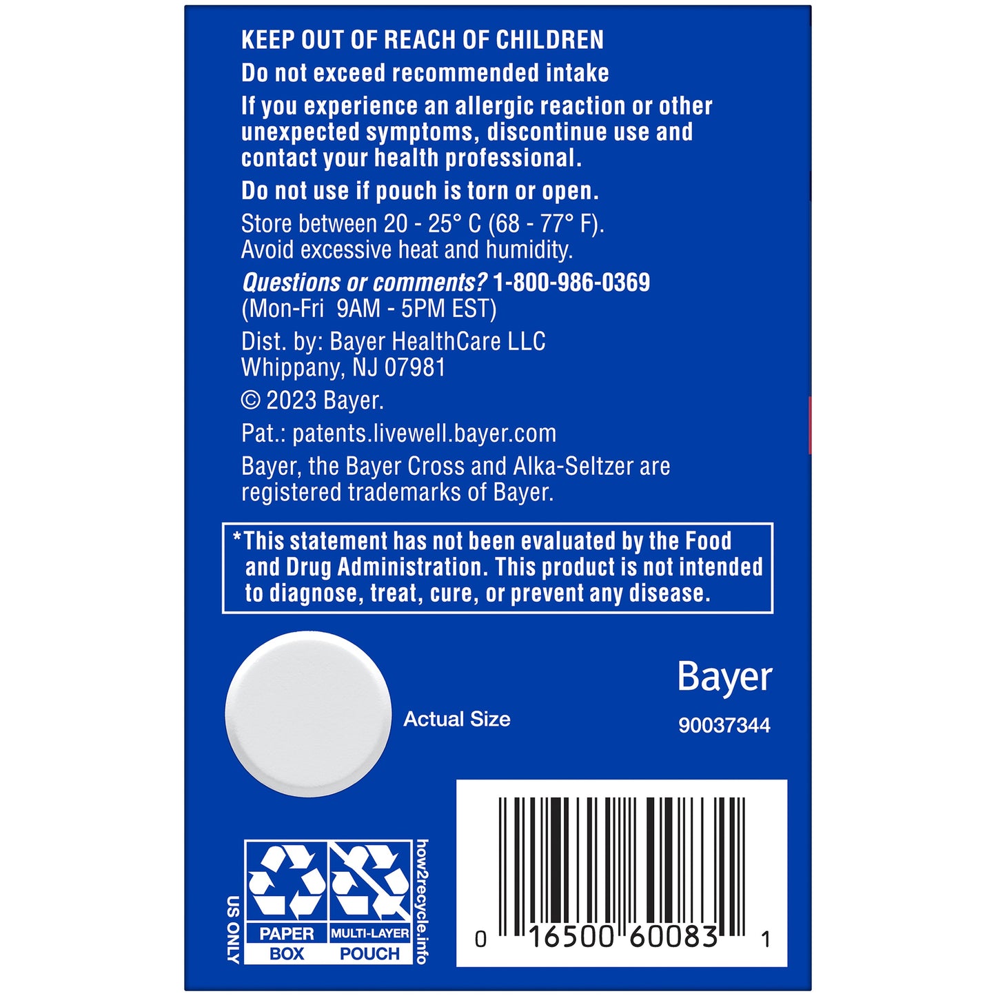 Alka-Seltzer Fizzy Melts Tablets - Mixed Berry