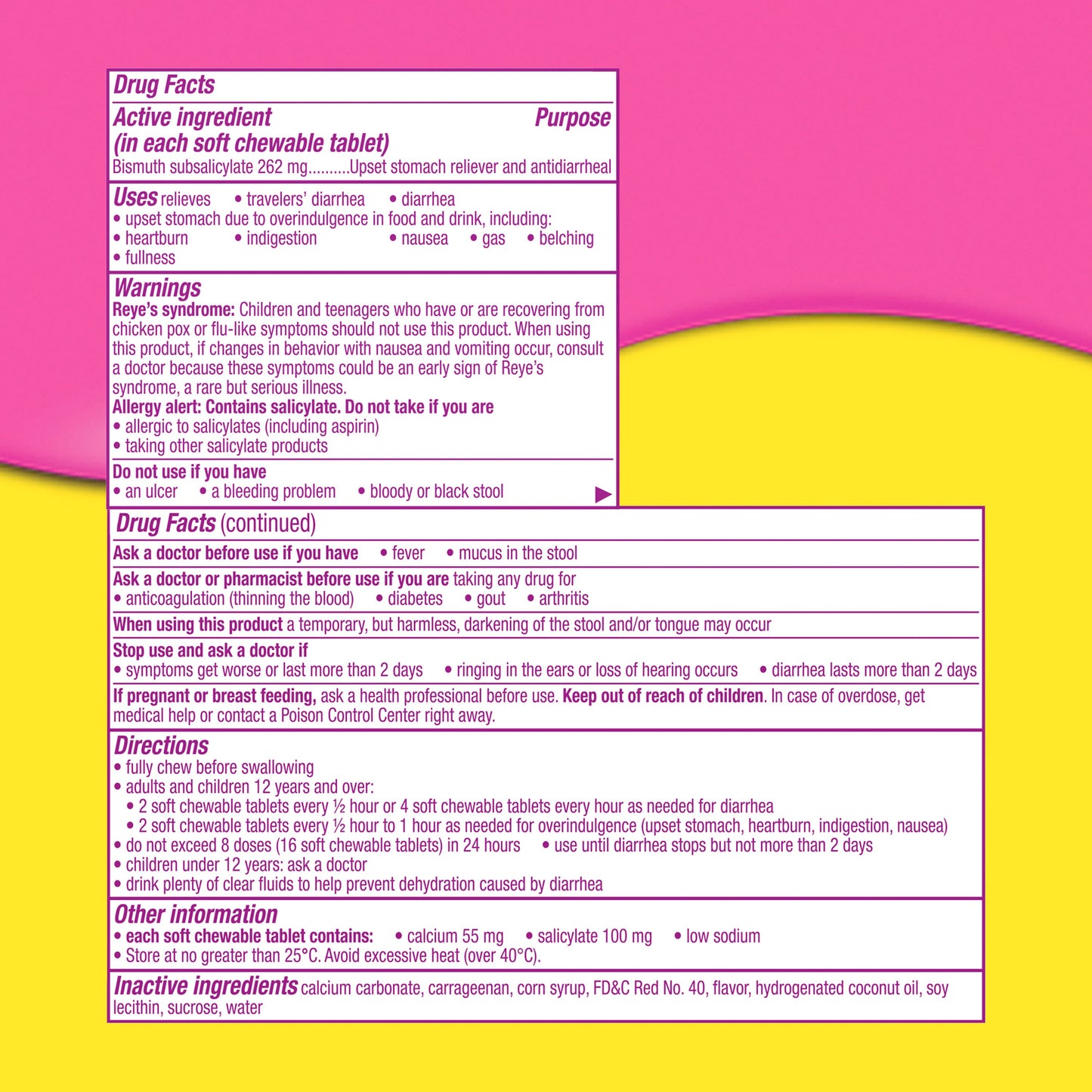 Pepto-Bismol Fast Melts, Soft Chewable Tablets, Upset Stomach Relief