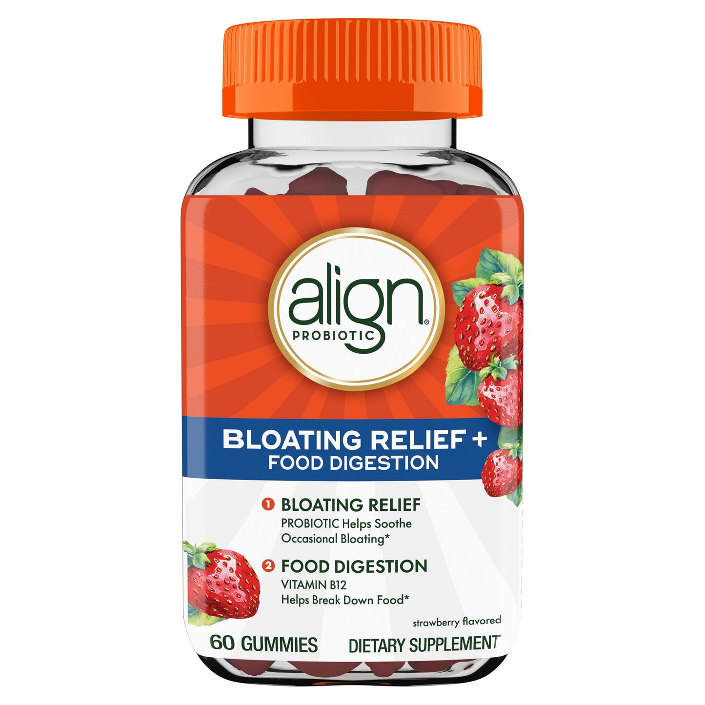 Align Probiotic Gummies, Bloating Relief + Food Digestion Probiotics