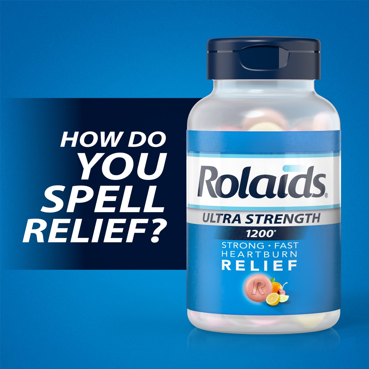 Rolaids Ultra Strength Antacid Chewable Tablets, Heartburn Relief, Assorted Fruit Flavor