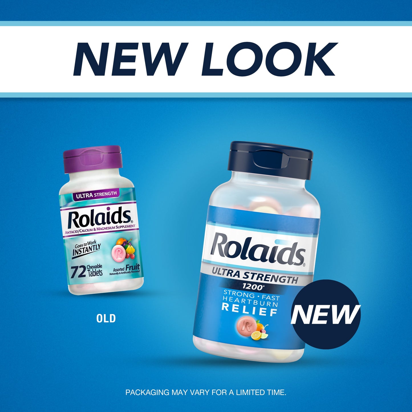 Rolaids Ultra Strength Antacid Chewable Tablets, Heartburn Relief, Assorted Fruit Flavor