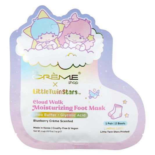 The Crème Shop  x Little Twin Stars Limited Edition Cloud Walk Foot Mask - Blueberry Crème