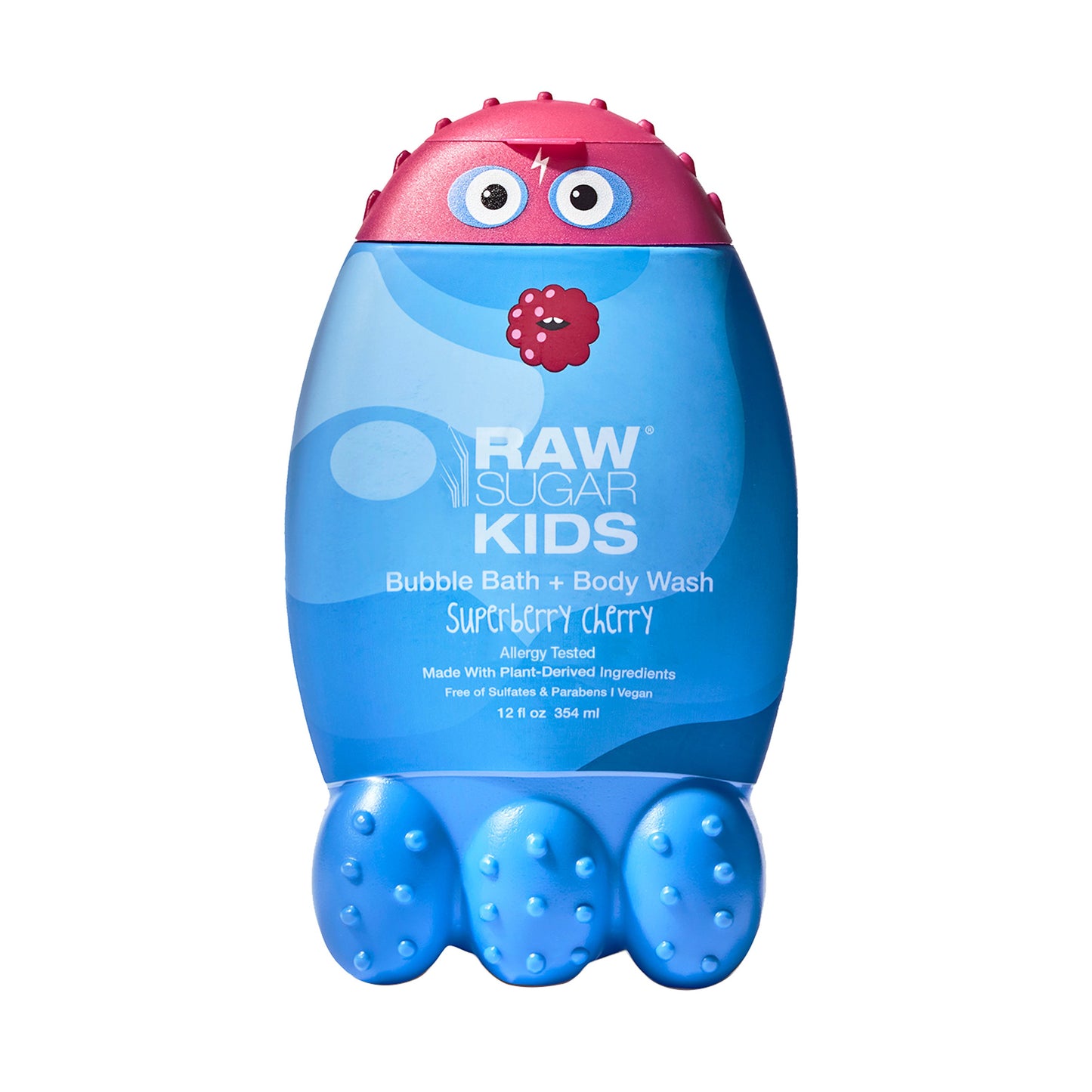 Raw Sugar Kids Vegan Bubble Bath + Body Wash - Superberry Cherry