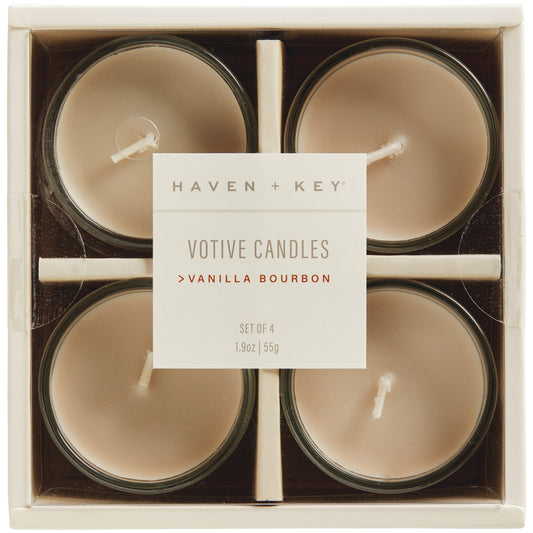 Haven + Key Scented Votive Candles - Vanilla Bourbon