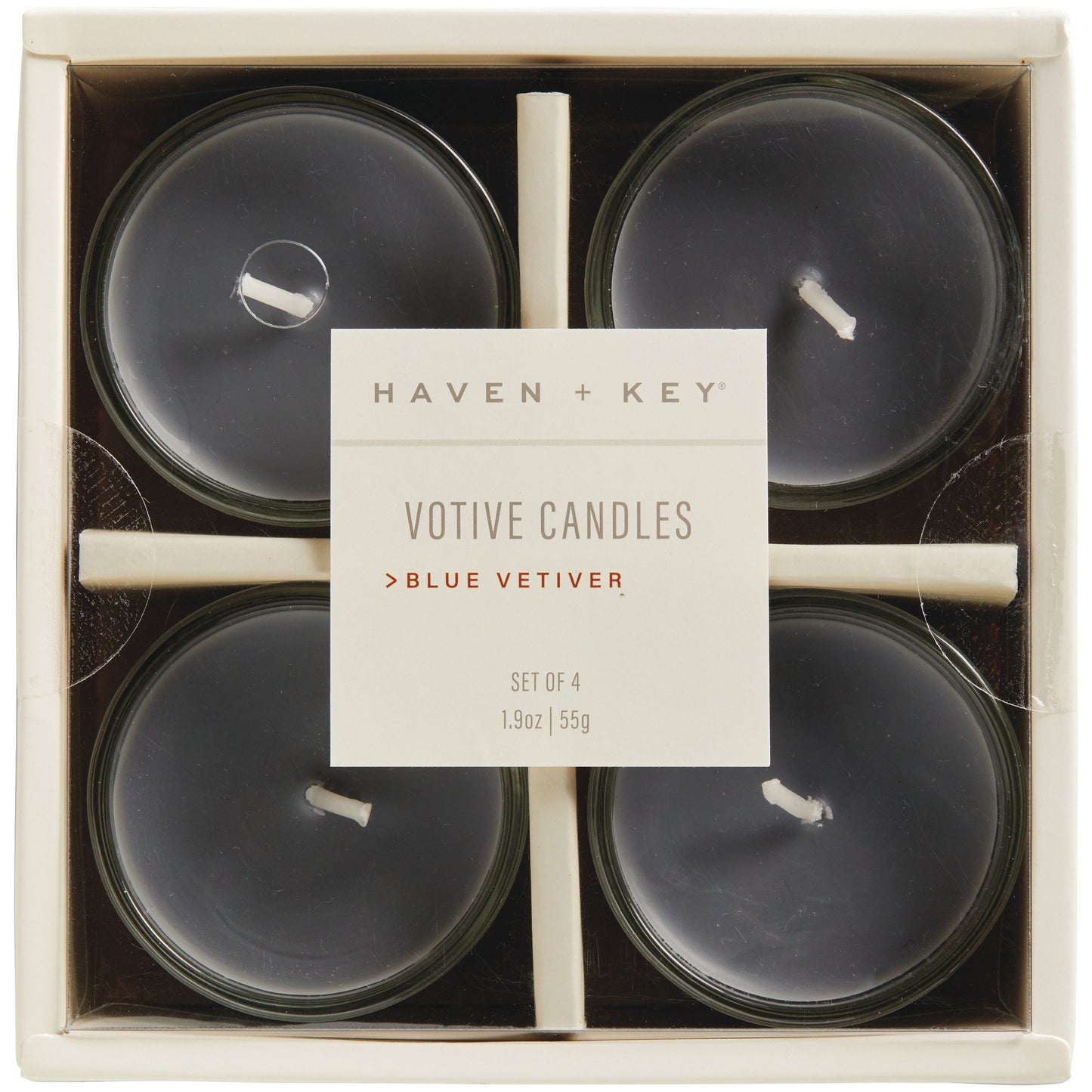 Haven + Key Scented Votive Candles - Blue Vetiver