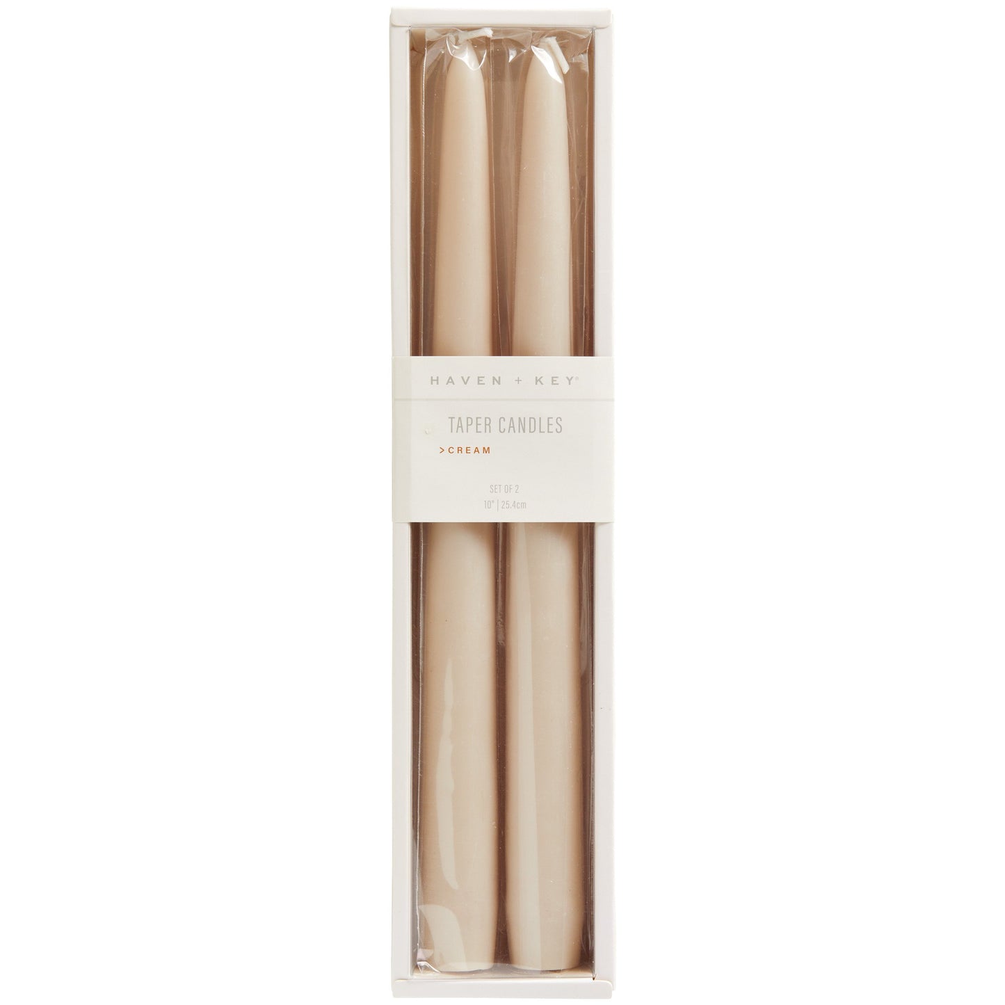 Haven + Key Taper Candles - Cream, 2 pk