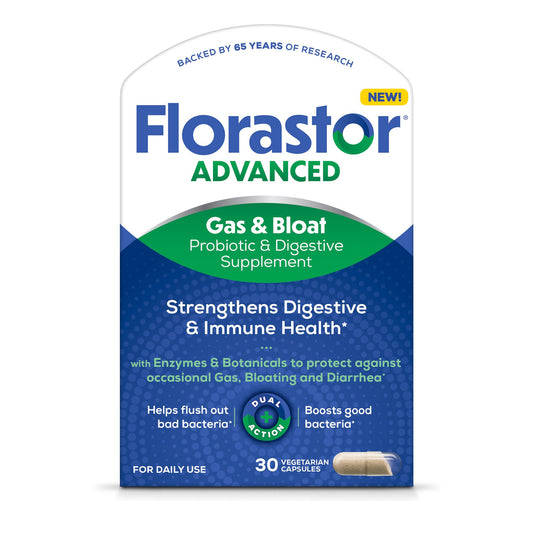 Florastor Advanced Gas & Bloat Vegetarian Capsules