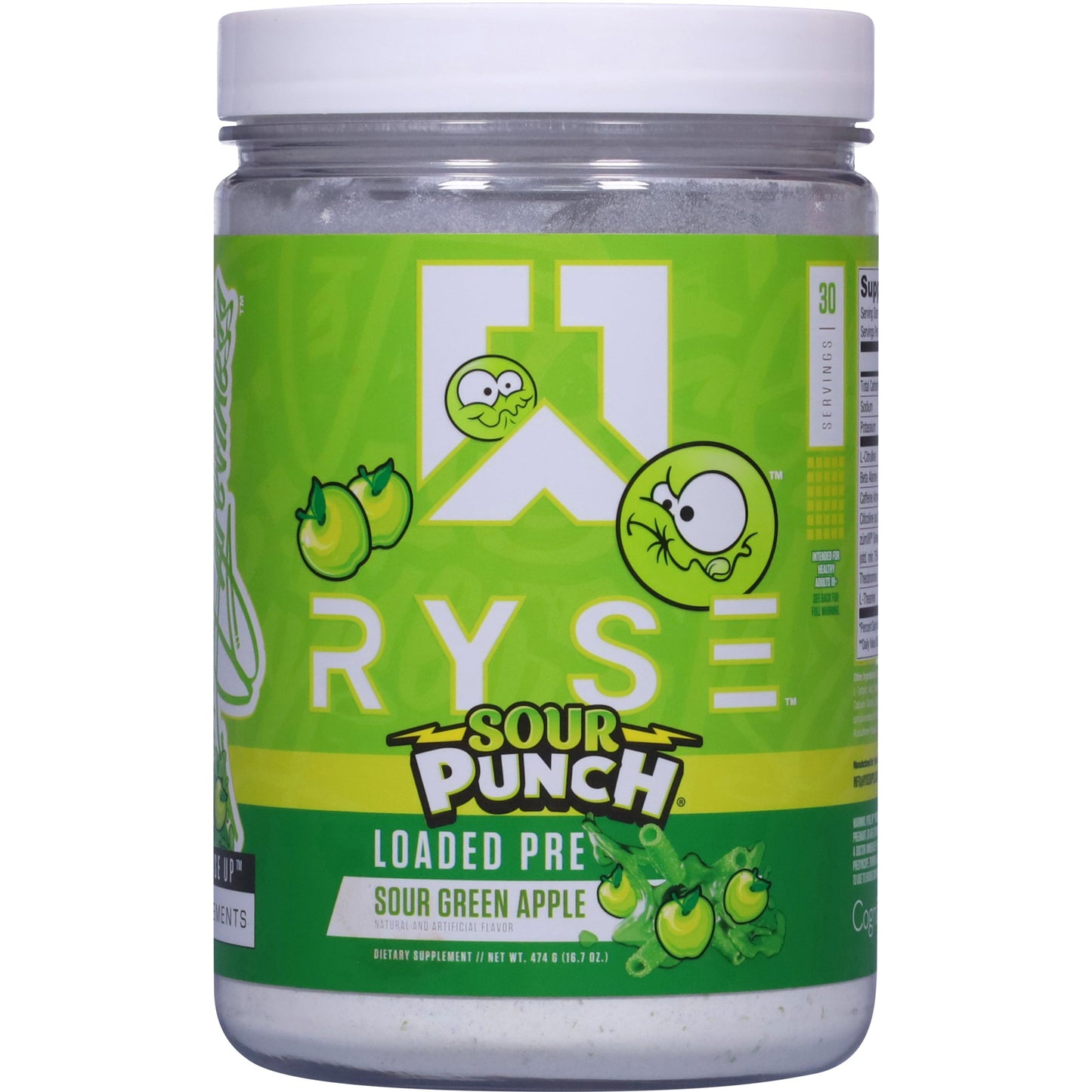 Ryse Loaded Pre-Workout Supplement - Sour Green Apple